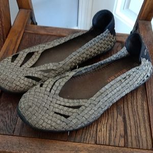 Women's Size 42 Bernie Mev Pewter Flats